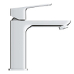 Grohe Cubeo 1-gats wastafelkraan m-size gladde body met afvoerplug chroom SW1185548