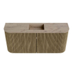 Mondiaz JOYA-DLUX Meuble de salle de bains - 93,2cm - arrondi gauche et droite couleur Dusk - Vasque FAYE position Milieu Sans trou de robinet couleur Arena SW1425792