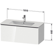 Duravit D-Neo wastafelonderkast 101x44x46.2cm 1 lade Grafiet Mat SW641150