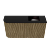 Mondiaz JOYA 81.6cm toiletmeubel - ronding links kleur Dusk - Wastafel FAYE positie Rechts Zonder kraangat kleur Urban. SW1421703