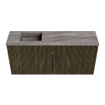 Mondiaz JOYA-DLUX 90cm meuble de salle de bains - couleur Shadow - Vasque FAYE position Gauche Sans trou de robinet couleur Oza. SW1425046
