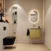 MONDIAZ TURE-DLUX meuble WC 60cm Oro. EDEN lavabo Opalo position gauche. Sans trou de robinet. SW1104467