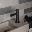 Differnz Jukon Set lave-mains 38.5x18.5x9cm béton avec robinet, bonde et siphon noir SW205843