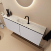 MONDIAZ TURE-DLUX meuble WC 120 cm Cale. EDEN lavabo Opalo position milieu. Avec 1 trou de robinet. SW1104211