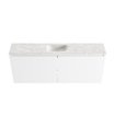 MONDIAZ TURE-DLUX Meuble toilette - 120cm - Talc - EDEN - vasque Ostra - position centrale - 1 trou de robinet SW1104665