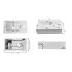 Differnz Hura Lave-mains - 40x22x11.5cm - céramique - blanc SW1236896