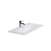 HR Meubles de salle de bain Picasso Lavabo en céramique 101x46x1.2cm avec 1 trou de robinet blanc mat SW533040