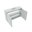 MONDIAZ TURE-DLUX Meuble toilette - 80cm - Greey - EDEN - vasque Opalo - position centrale - 1 trou de robinet SW1104313