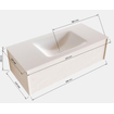 MONDIAZ LUSH Ensemble de meuble salle de bain - 100cm - 1 tiroir - lavabo cloud - vasque centrale - 0 trous de robinet - chêne blanchi SW409406
