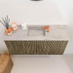 Mondiaz JOYA-DLUX 80cm toiletmeubel - kleur Dusk - Wastafel FAYE positie Midden 1 kraangat kleur Glace. SW1423176