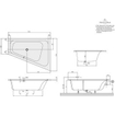 Villeroy & Boch Loop en friends baignoire - 175x135cm - droite avec forme intérieure angulaire blanc SW28680