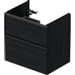 Duravit D-Neo wastafelonderkast 63.4x62.5x45.2cm 2 lades Eiken (zwart) Mat SW640814
