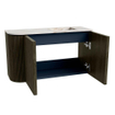 Mondiaz JOYA-DLUX 71.6cm toiletmeubel - ronding links kleur Shadow - Wastafel FAYE positie Rechts Zonder kraangat kleur Frappe. SW1422686