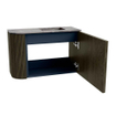 Mondiaz JOYA-DLUX Meuble de salle de bains 61.6cm - arrondi gauche couleur Shadow - Vasque FAYE position Droite Sans trou de robinet couleur Sombra. SW1425219