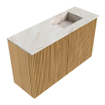 Mondiaz JOYA-DLUX 70cm meuble de salle de bains - couleur Oak - Vasque FAYE position Droite 1 trou de robinet couleur Frappe. SW1421948