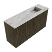 Mondiaz JOYA-DLUX Meuble de salle de bains 80cm - couleur Shadow - Vasque FAYE position Droite 1 trou de robinet couleur Glace. SW1422752