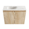 MONDIAZ TURE-DLUX Meuble toilette - 60cm - Washed Oak - EDEN - vasque Ostra - position gauche - 1 trou de robinet SW1105141