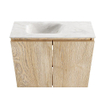 MONDIAZ TURE-DLUX meuble WC 60 cm Washed Oak. Lavabo EDEN Ostra position gauche. Avec 1 trou de robinet. SW1105141