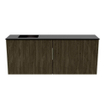 Mondiaz JOYA 100cm toiletmeubel - kleur Shadow - Wastafel FAYE positie Links 1 kraangat kleur Urban. SW1421481