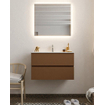 Mondiaz VICA ensemble de meuble de salle de bain - 80cm - meuble sous-vasque repos - 2 tiroirs - lavabo denia milieu - 1 trou de robinet - version XL 60cm haut SW1089701