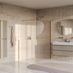 BRAUER Oblivion Paroi de douche à l'italienne - 120x200cm - verre cannelé clair - revêtement de verre - PVD - Or brossé SW1476063