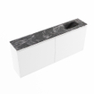 MONDIAZ TURE-DLUX meuble WC 120 cm Talc. EDEN lavabo Lava position à droite. Sans trou de robinet. SW1103614