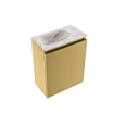 MONDIAZ TURE-DLUX Meuble toilette - 40cm - Oro - EDEN - vasque Glace - position gauche - sans trou de robinet SW1103395