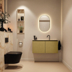 MONDIAZ TURE-DLUX Meuble toilette - 100cm - Oro - EDEN - vasque Frappe - position centrale - 1 trou de robinet SW1102900