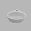 Plieger Corner lave-mains d'angle 1 trou de robinet sans trop-plein blanc mat SW161789