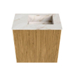 Mondiaz JOYA-DLUX Meuble de toilette 40cm - couleur Oak - Vasque FAYE position Droite Sans trou de robinet couleur Frappe SW1421858