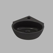 Plieger Corner lave-mains d'angle 1 trou de robinet sans trop-plein noir mat SW161790