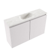 MONDIAZ TURE-DLUX Meuble toilette - 80cm - Cale - EDEN - vasque Ostra - position centrale - 1 trou de robinet SW1104750