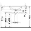 Duravit Philippe Starck opbouwwastafel met overloop 53cm wit 0308285
