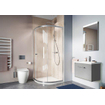 Crosswater Clear Cabine de douche quart de cercle avec 1 porte coulissante 120x90x195cm verre de sécurité clair 6mm argent SW487126