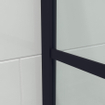 Saniclass Bellini Inloopdouche - 100x200cm - lines frame buitenzijde - antikalk - mat zwart SW238202