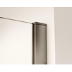 Fortifura Galeria inloopdouche - 80x200cm - mat glas - wandarm - Geborsteld Gunmetal PVD SW876844