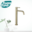 FugaFlow Eccelente Sobrado Badkamer Slim Wastafelkraan - 32.6cm - verhoogd - opbouw - messing geborsteld PVD SW1123298
