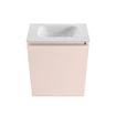 MONDIAZ TURE-DLUX meuble de toilette 40cm Rosee. EDEN lavabo Opalo position milieu. Sans trou de robinet. SW1104486