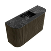 Mondiaz JOYA-DLUX Meuble de salle de bains - 73,2cm - arrondi gauche et droite couleur Shadow - Vasque FAYE position Milieu Sans trou de robinet couleur Lava SW1422909