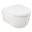 Plieger kansas WC suspendu avec cuvette compacte sans rebord 36x49cm comprenant un siège de toilette à fermeture progressive et un dispositif de levage blanc brillant. SW644628