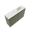 MONDIAZ TURE-DLUX Meuble toilette - 80cm - Army - EDEN - vasque Ostra - position droite - 1 trou de robinet SW1105216