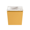 MONDIAZ TURE-DLUX meuble WC 40 cm Ocher. EDEN lavabo Frappe position gauche. Sans trou de robinet. SW1102849