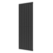 Plieger Cavallino Retto designradiator verticaal enkel middenaansluiting 1800x602mm 1205W zwart grafiet (black graphite) 7252992