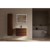 Thebalux Sunny Armoire haute - 35x35x165cm - 2 portes - ouverture à droite - sans poignée - angles arrondis - Placage bois - Roquebrun (brun) SW1462537