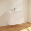 Villeroy & Boch Finion meuble sous lavabo - 79.6x59.1cm - 2 tiroirs White mat SW479536