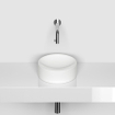 Clou Vale lavabos céramique lave-mains rond Blanc mat SW451463