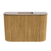 Mondiaz JOYA-DLUX Meuble de toilette 63,2 cm - arrondi gauche et droit couleur Chêne - Vasque FAYE position Milieu Sans trou de robinet couleur Arena SW1423888