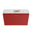 MONDIAZ TURE-DLUX Meuble de toilettes 80 cm Fire. EDEN lavabo Glace position milieu. Sans trou de robinet. SW1103274