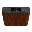 Mondiaz JOYA-DLUX 63.2cm toiletmeubel - ronding links en rechts kleur Ruby - Wastafel FAYE positie Midden Zonder kraangat kleur Lava. SW1423671