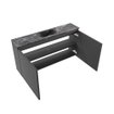 MONDIAZ TURE-DLUX meuble de toilette 100cm Dark Grey. EDEN lavabo Lava position milieu. Avec 1 trou de robinet. SW1103748